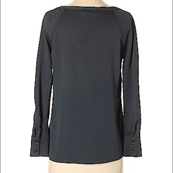 Noir gunmetal slit sleeve blouse - Picture 3 of 8